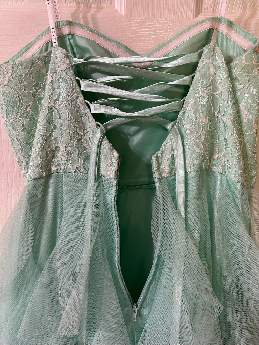 Masquerade Rhinestone & Ruffle Gown - Picture 6 of 12